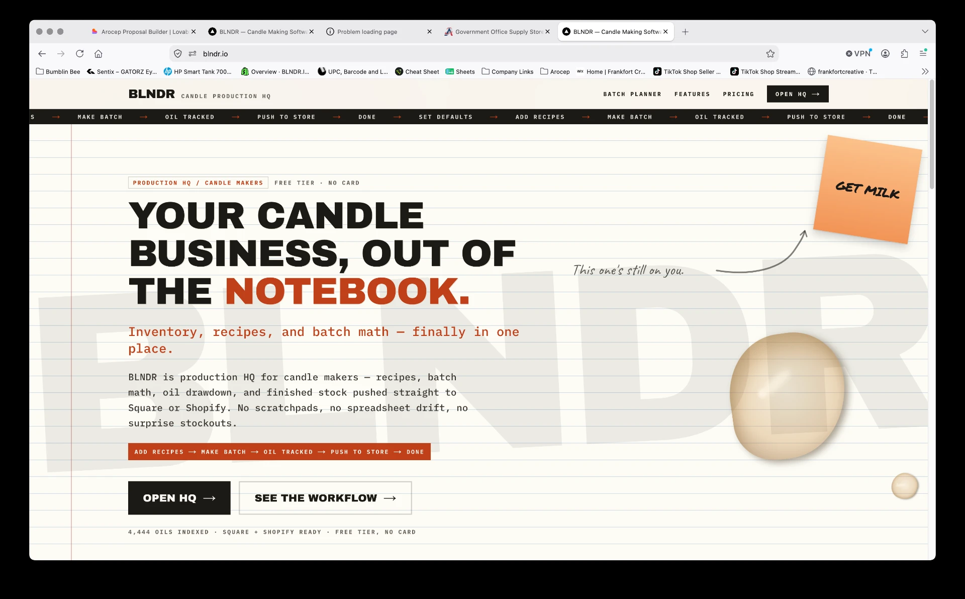BLNDR — web app & product design